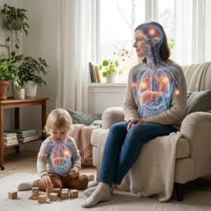 mikroplasty v&nbsp;těle dítě matka